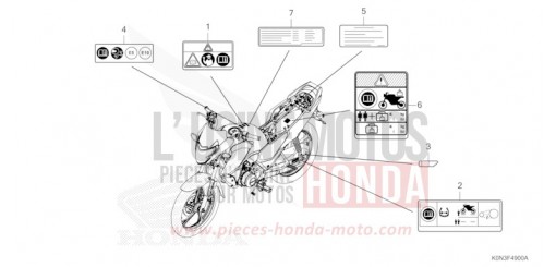 ETIQUETTE DE PRECAUTIONS CBF125MER de 2024